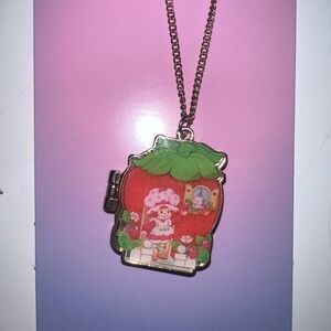 Strawberry Shortcake Hinge Locket Necklace